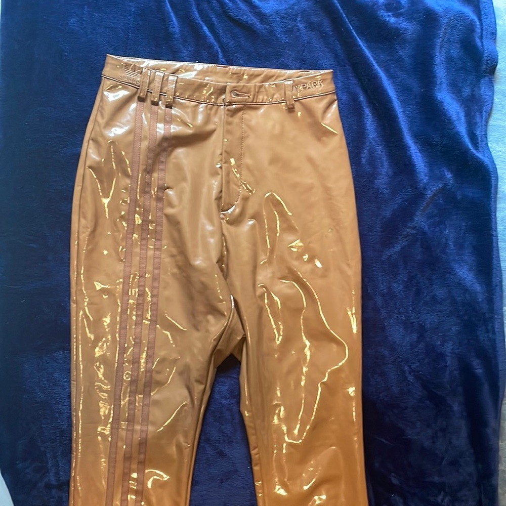 Ivy Park x Adidas, icy park brown latex pants